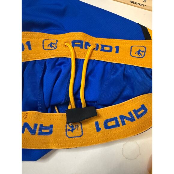 AND1 Basketball Shorts Small – Streetwear Athletic Y2K Mesh Longline Blue - Picture 9 of 10